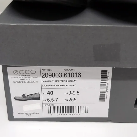 ECCO Loafers Cashmere/Chocolate US 9.5 EURO 40 NEW - Picture 7 of 11